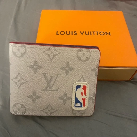 LV X NBA wallet white